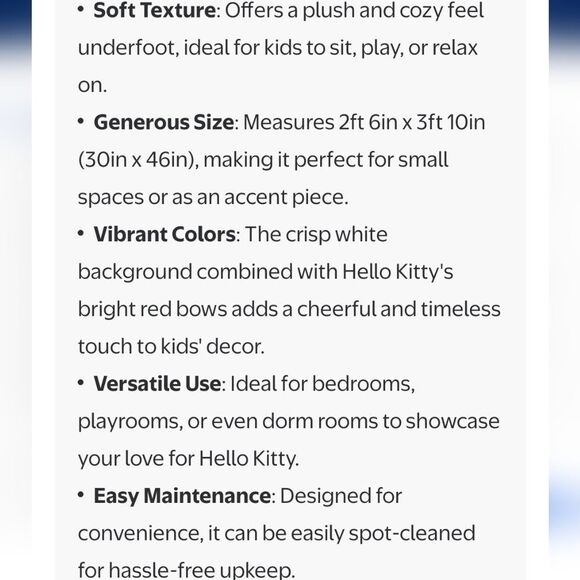 Hello Kitty Faux Fur Accent Rug - Picture 9 of 14